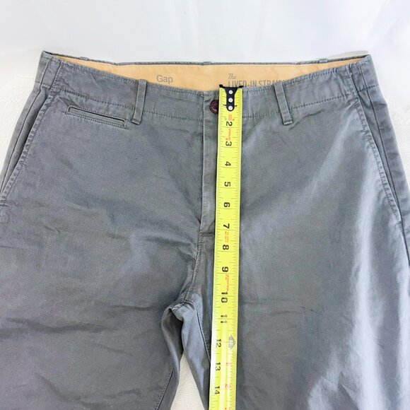 Men's GAP Pants Lived In Straight Shadow Gray Cotton Khaki Semi-Casual Jean - Picture 7 of 11
